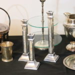 Eclectic Assortment Of Silver And Glass Bar And Tableware